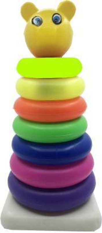JVTS Teddy rings New Born Rock-a-stack Toddler Stack-7 color Sets(Multicolor)