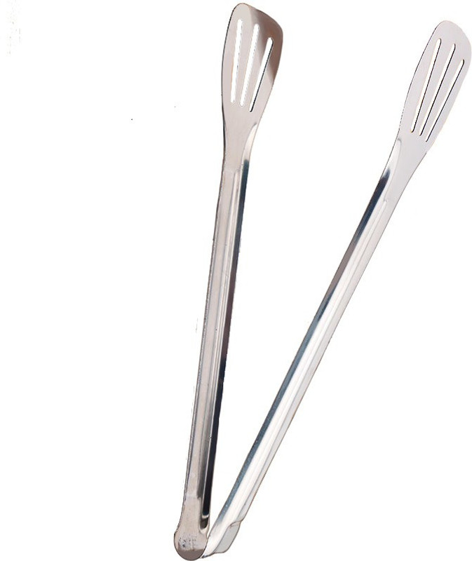KitchenFest ® 9 Inch Stainless Steel Three-Wire Food Heat-Proof Bread Pastry Barbecue Tong Kitchen Cooking Food Tool with Vinyal Coated Handle 23 cm Utility Tongs(Pack of 1)
