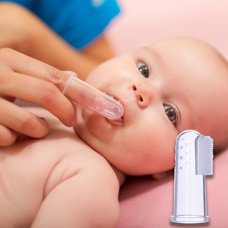 Jaazi International Mouth Safety – Very Soft Baby Gums and Early Teething Relaxing Finger Brush And Tongue Clean Ultra Soft Toothbrush