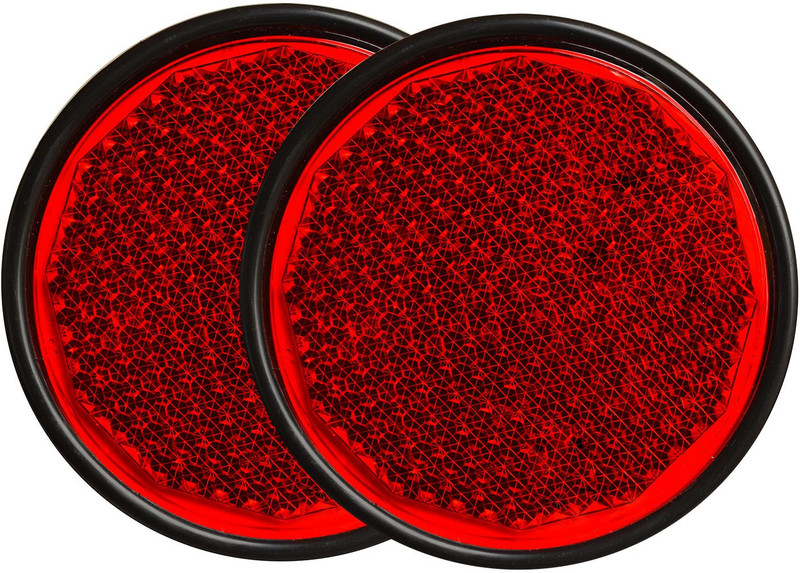 Apsmotiv Reflex Reflector Round Shape Suitable Set for Universal Applications Car Reflector Light(Red)