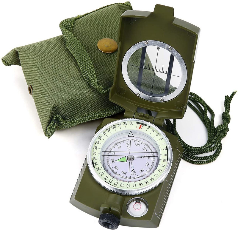Explorer ™ Compass Survival Navigation for Hiking /Camping /Tactical Army Green Compass Compass(Green)