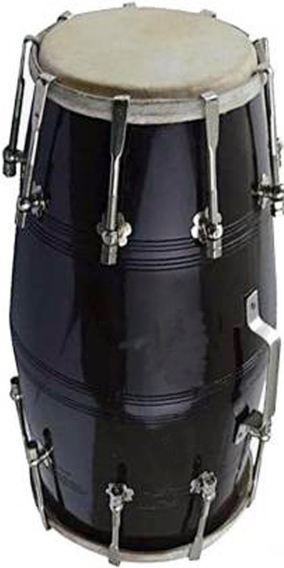 GT manufacturers BLACK POLISH 18 001 Nut & Bolts Dholak(Black)