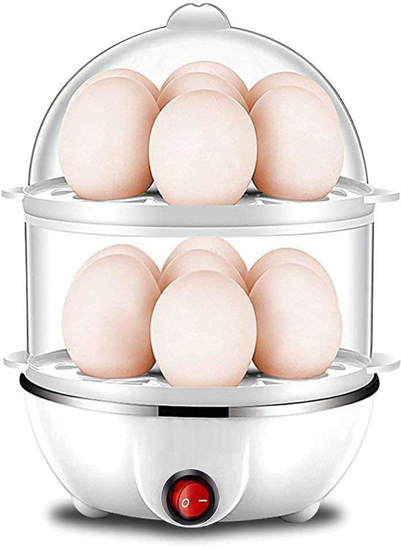 Aubade Electric Egg Boiler/Cooker Machine - Automatic Shut Off 14 Egg Egg Boiler Poacher Automatic Off Steaming, Cooking, Boiling Double Layer 14 Egg Cooker(Multicolor, 14 Eggs)