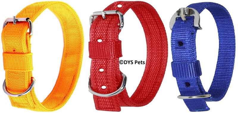 G T L Enterprises GTL Pets Dog & Cat Everyday Collar(Medium, RED, BLUE, YELLOW, BLACK)