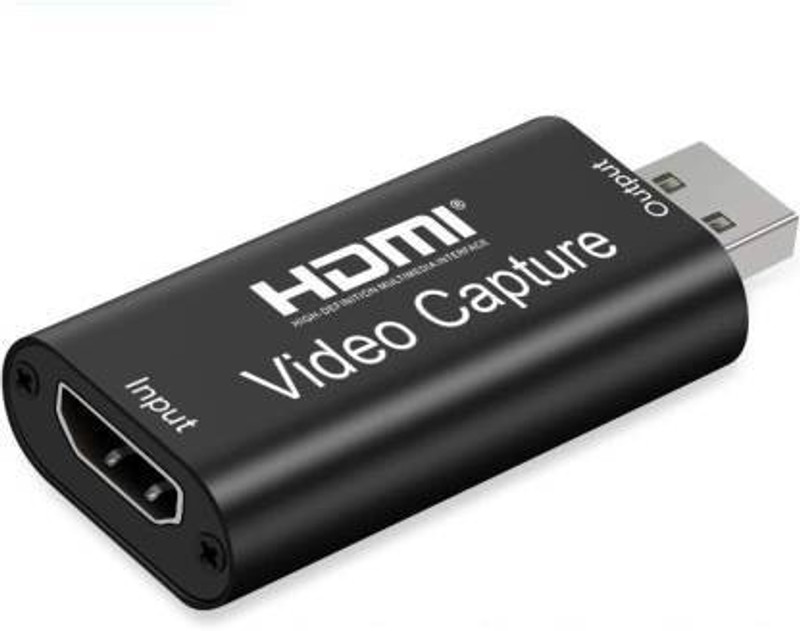 microware TV-out Cable Audio Video Capture Card, 1080P 60fps Game Capture Card, HDMI to USB 2.0 Record to DSLR Camcorder Action Cam,Computer for Gaming, Streaming, Teaching, Video Conference or Live Broadcasting(Black, For Computer)