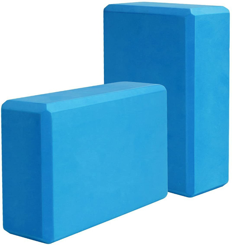 JEMICA 2 Packs of Yoga Blocks, Smooth Foam Surface Yoga, Meditation, Foam Block Yoga Blocks(Multicolor Pack of 2)