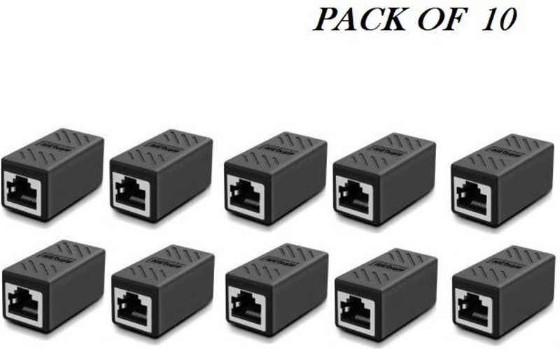 99Gems (PACK OF 5) DURABLE & STRONG SHIELDED 8P8C RJ45 COUPLER, ETHERNET CABLE ADSL EXTENSION JOINTER ADAPTER CONNECTOR, INLINE LAN FEMALE TO FEMALE EXTENDER PLUG COMPATIBLE WITH CAT7 CAT6 CAT5E CABLE Wired Ethernet Lan Adapter compatible with Mac, Linux, Windows(1000 Mbps)
