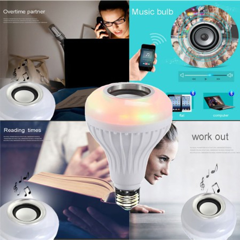 Huayue LED Music Bulb with Bluetooth Speaker Music Color Changing led Bulb, DJ Lights Smart Bulb