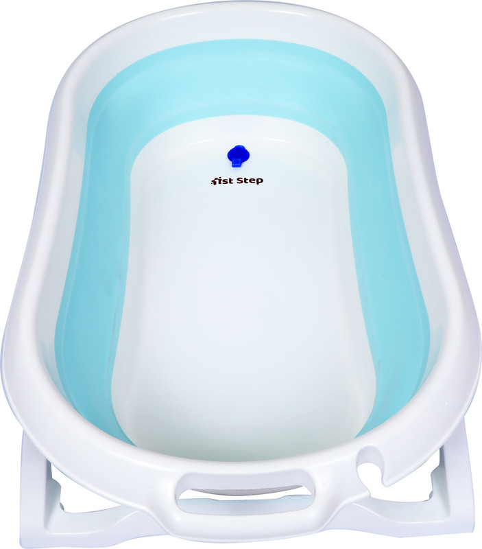 1st Step Folding Bath Tub with Temperature Sensitive Plug and Anti-Skid Base for Kids of 0 to 3 Years Upto 20 Kgs Weight Capacity(Mint Green)