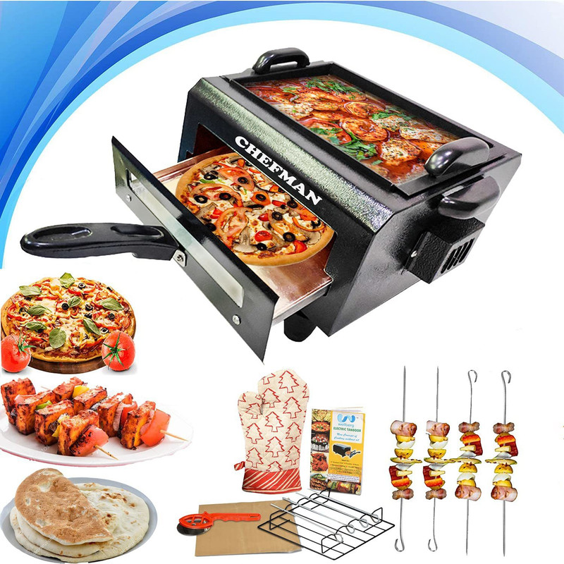 Chefman 2 in 1 Electric Tandoor with All Accessories ( 10 INCH BLACK ) Electric Tandoor(Black)