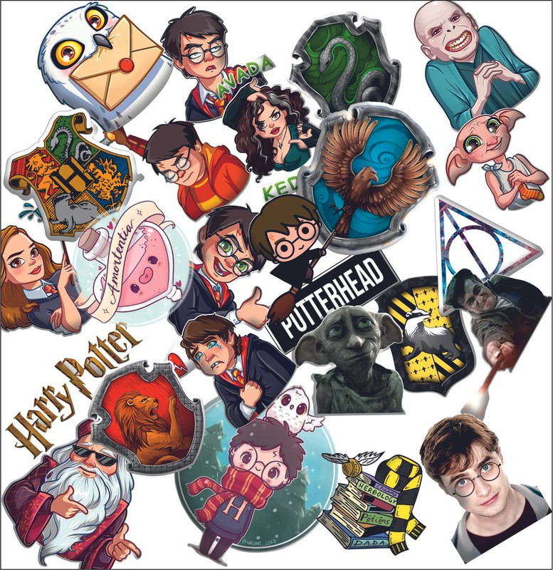 Yuckquee Harry potter Laptop Stickers for Laptops, Car, Motorcycle, Bicycle, Luggage, Water Bottles, Guitar, Decal, Graffiti, Patches Stickers Pack (25 pcs) YK-3 Vinyl Reusable Laptop Skin Compatible for 2.5 inch(Theme: Signs & Symbols)
