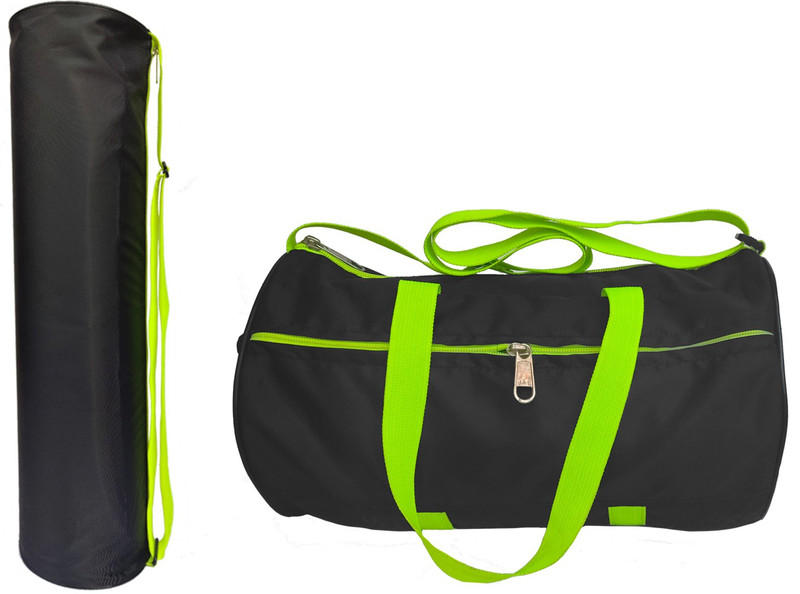 PANCHTATAVA Trendy Yoga Mat Bag/Yoga Mat Cover with Duffel Bag/Gym Bag for Men & Women(Black, Kit Bag)