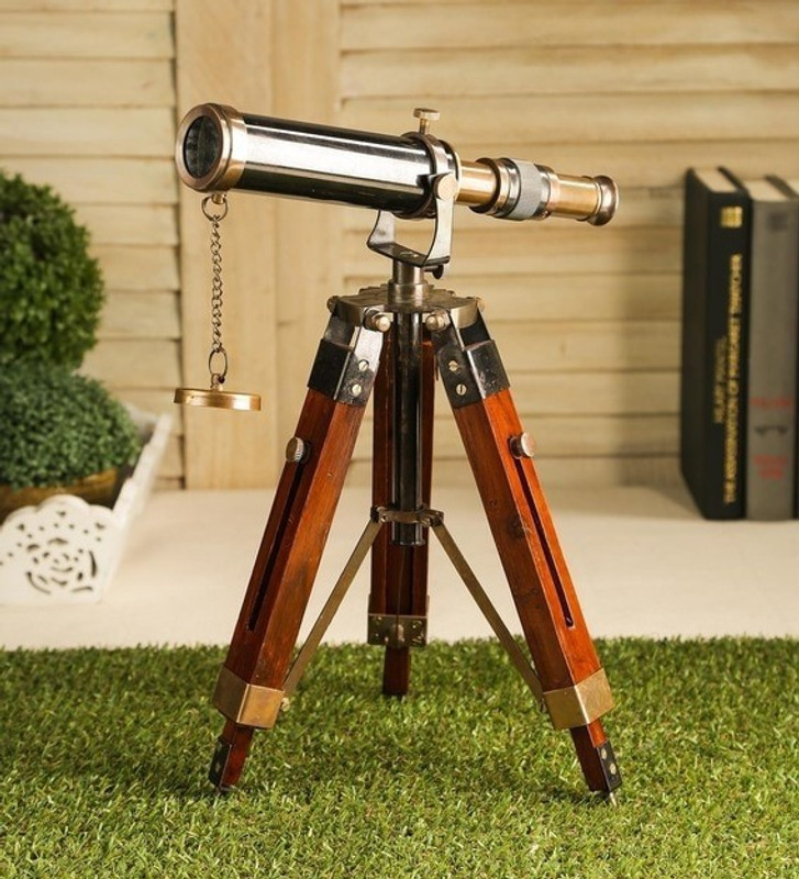 Exim Decor Black Antique Telescope with Tripod Stand for Home Decor Catadioptric Telescope(Manual Tracking)