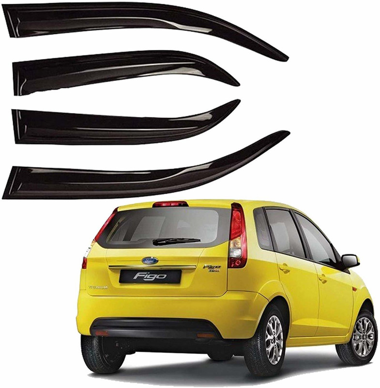 Under Auto For Non-convertibles Front, Rear Wind Deflector(Tinted Ford Figo)