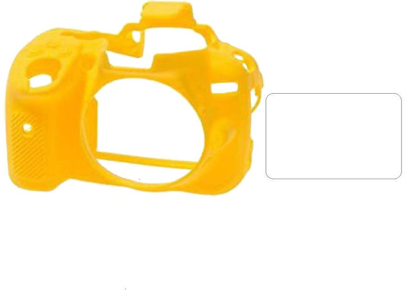 IJJA nikon D5300 Camera cover silicone protective cover with screen tempered glass  Camera Bag(Yellow)