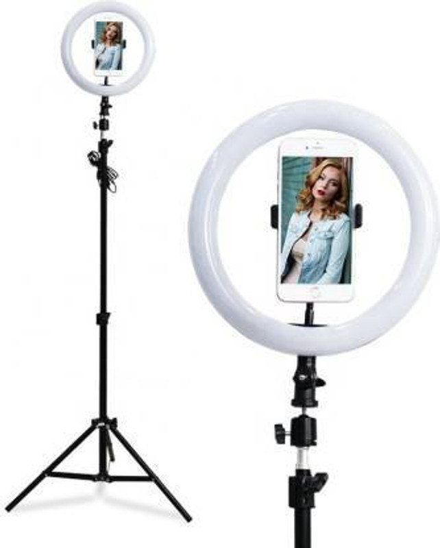 ATARC Video Ring Light for Photography, Video Shooting, Streaming, TIK Tok Compatible with Camera, Android and iOS Devices Ring Flash (Assorted -10 inch) R3 Ring Flash(White, Black)