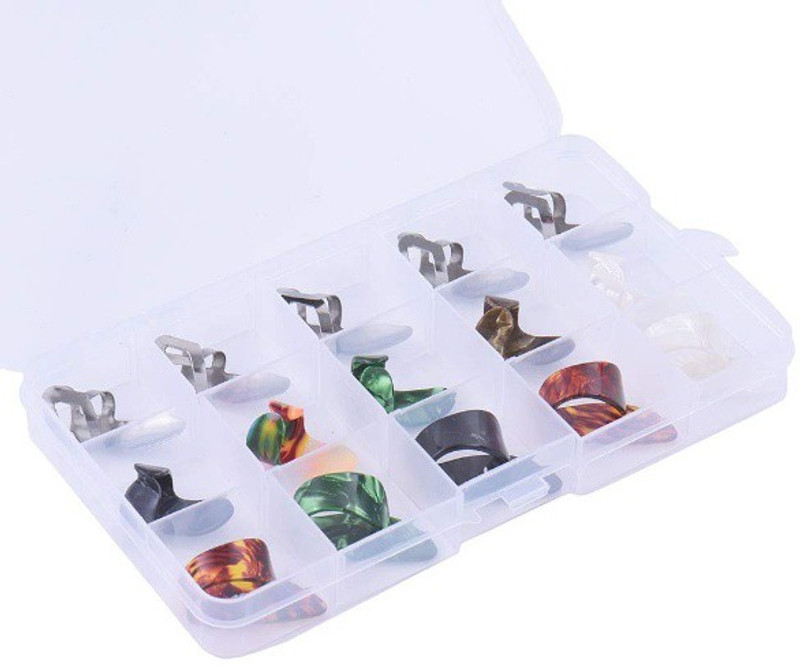Belear Finger Thumb Guitar Pick 15pcs Set with Storage Box Guitar Pick(Pack of 15)