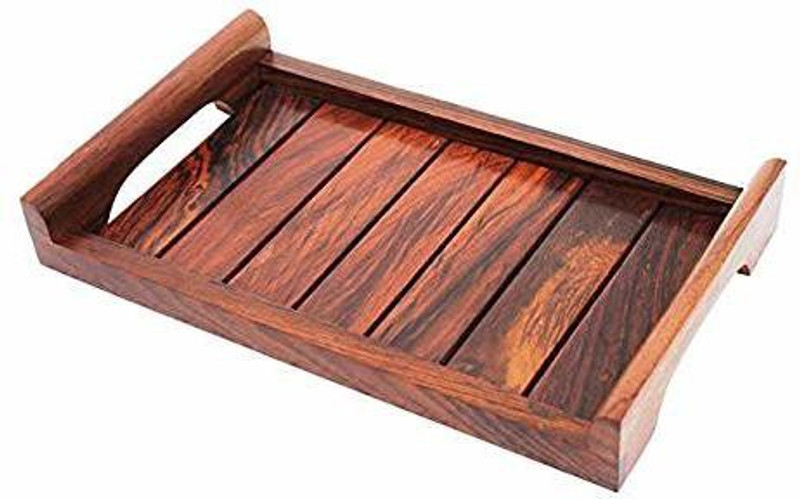 MODERNCOLLECTION Rosewood Sheesham Wood Handmade & Handcrafted Wooden Serving Tray SMALL (10 X 6 X 1.5 Inches) Tray