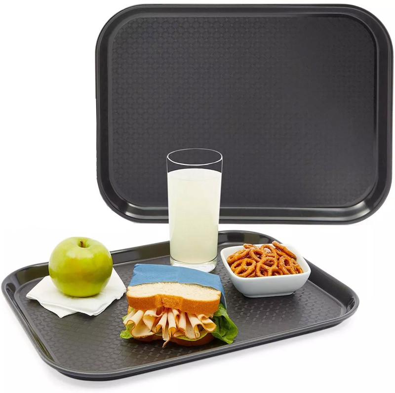 Smartslide 14”x18” Plastic Cafeteria/Fast Food Tray, Platter, Serving Tray for Breakfast, Cold-drink, Restaurant, Hotel, Bar, Kitchen, Party Tray