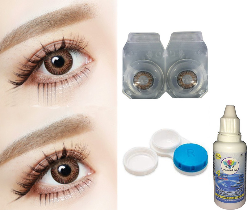 Diamond Eye Dark Brown 1 pair colored Monthly(Pack of: 2)