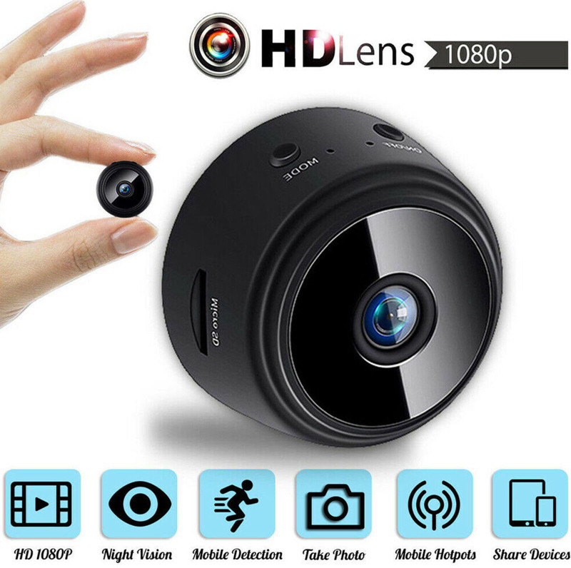JRONJ Mini Spy Camera Wireless Wifi IP Security Camcorder HD 1080P Night Vision DV DVR Security Camera(64 GB, 1 Channel)