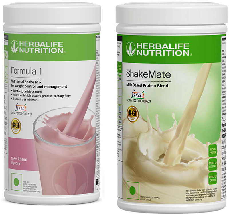 HERBALIFE FORMULA 1 ROSE & KHEER (500g) WITH SHAEMATE (500g) SET OF 2PCS * Nutrition Drink(2x0.5 kg, *ROSE+SHAKEMATE* Flavored)
