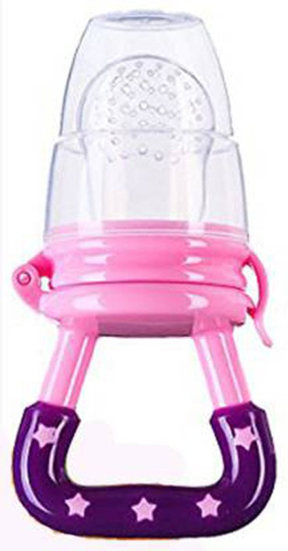 royal enterprise Silicone Baby fruit Feeder/BPA Free/Food Feeder/Silicone Food Nibbler/ Teether and Feeder  - Silicon & Plastic(Pink, Purple)