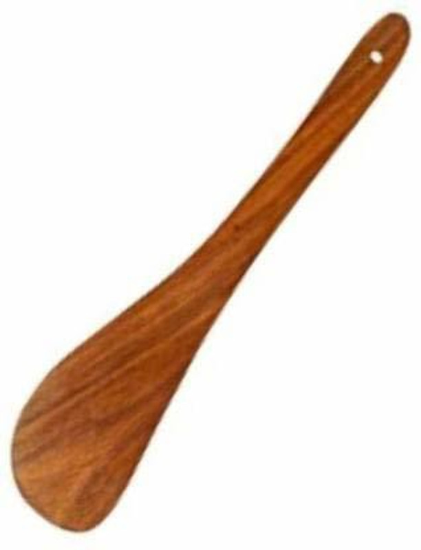 hurrio Wooden Kitchen Utensil Set Cooking Utensils Spatula Spoons for Cooking Nonstick Cookware, 100% Handmade by Natural Teak Wood Inch12 Wooden Spatula(Pack of 1)