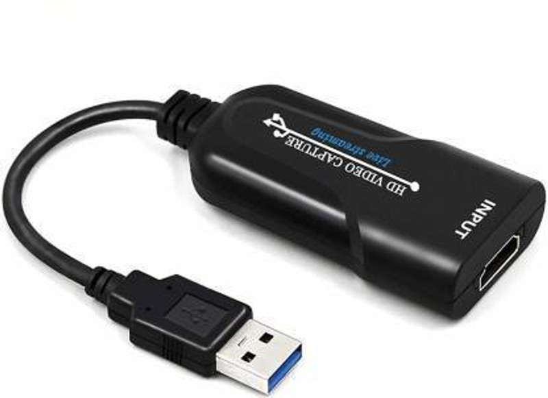 OG X NEXSA HD 1080P 60fps Video Capture Card USB 2.0 for PC Game Live Streaming, Recording USB Adapter(Black)