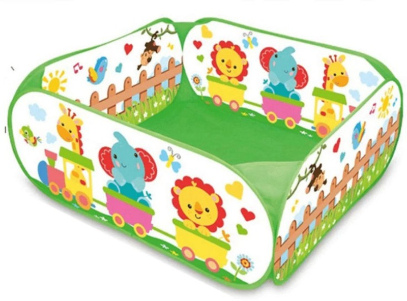 Jayaansh Traders Multicolour Large Size Square Activity Boll Pool With ColourFul 40 Bolls(Multicolor)