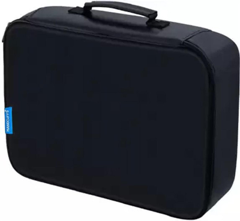 HANDCUFFS Travel File Organizer Multifunctional Waterproof 3 Layer Document Storage Bag with Lock for Laptop Passport Documents Files Certificates (Black)(Black)