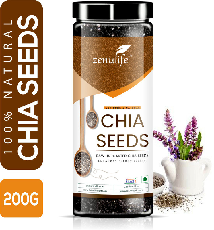 zenulife Raw Chia Seeds for Weight Loss with Omega 3 Chia Seeds
