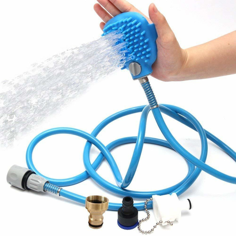 NH WORLD Pet Bathing Tool - Massager Shower Cleaning Washing Sprayers with Brush Pet Spa Kit