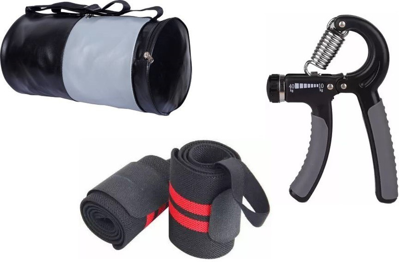 EMMCRAZ Premium Quality Sports Bag with Hand Gripper Hand Grip/Fitness and wrist support(Kit Bag)