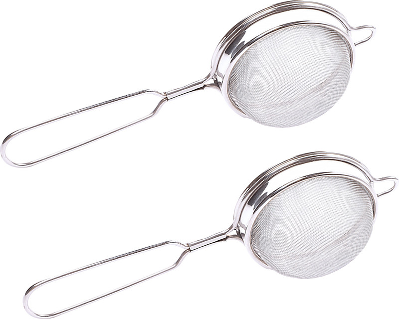 SQUARO ONLINE STORE Classic Tea Coffee and Milk Strainers Filter with High Quility 304 Grade Stainless Steel Mesh Tea Strainer/Chalni Strong Net/Jali/Mesh/Filter(Pack Of 2) Tea Strainer(Pack of 2)