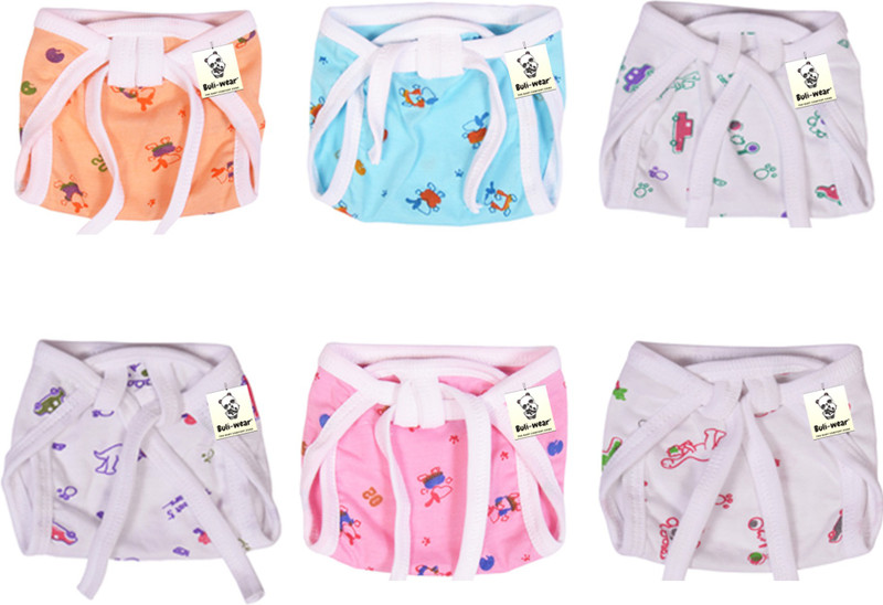 BULI-WEAR Buli Wear Newborn Baby Washable Reusable Nappies/Diaper/Langot Pack(0to6 Months)
