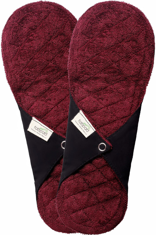 FabPad Reusable Washable Sanitary Cloth Pads (Maroon, Maxi - Pack of 2) Sanitary Pad(Pack of 2)
