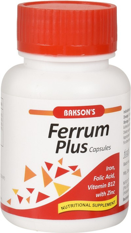 Bakson Ferrum Plus Nutritional Supplement Capsules(30 Units)