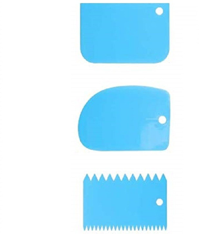 Magnusdeal CW-1223 3Pcs Plastic Dough Cutter Scrappers Food-Safe Bread Dough Scraper Baking Comb(Plastic Pack of 3)