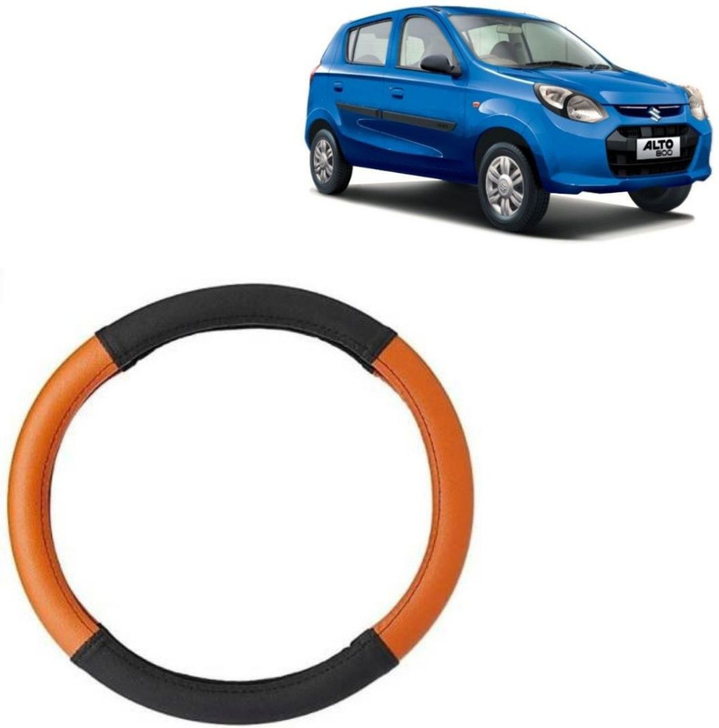 RD Universal Steering Cover For Maruti Alto 800(Tan, Black, Leatherite)