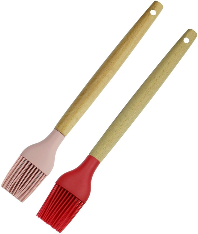 KitchenFest ® Large Silicone Flexible Heat Resistant Basting Brush for Cooking, Baking Silicone Flat Pastry Brush(Pack of 2)