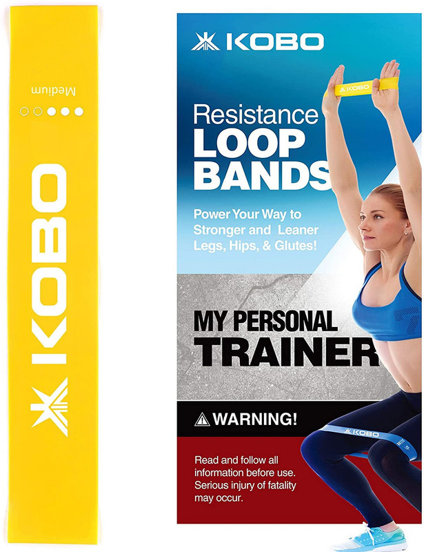 KOBO Power With Loop (Medium) Aerobic Cardio & Exercise Resistance Band(Blue)