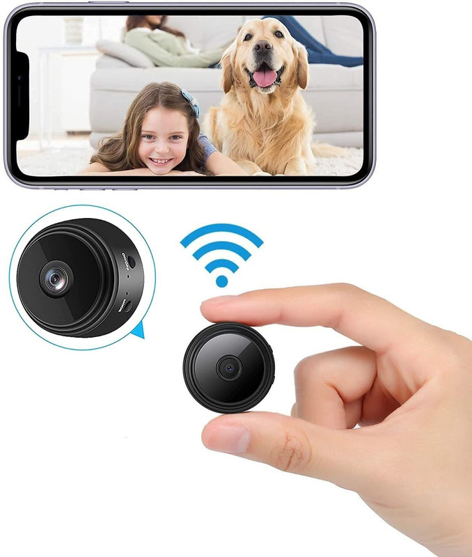 Bzrqx New Version WiFi Camera with Audio and Video Live Feed,with Cell Phone App,1080P HD Recording ,Night Vision and Motion Detection Security Camera(1 Channel)