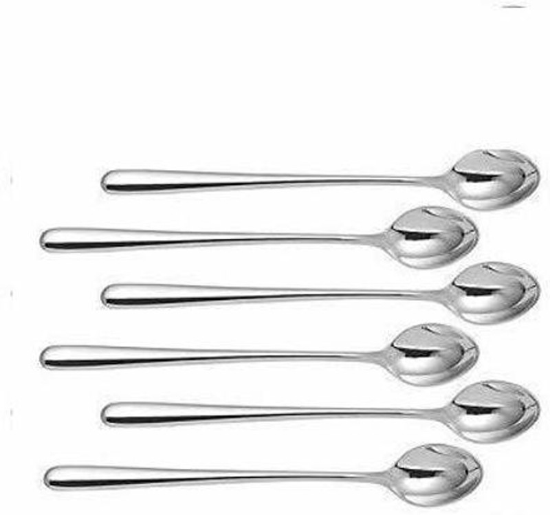Haniza IPS LONG HANDLE 6 Stainless Steel Ice-cream Spoon Set(Pack of 6)