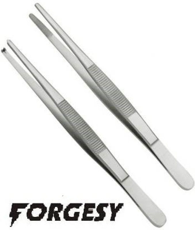 Forgesy Dissecting Forceps 4" Tooth And Plain (Set Of 2) Utility Forceps