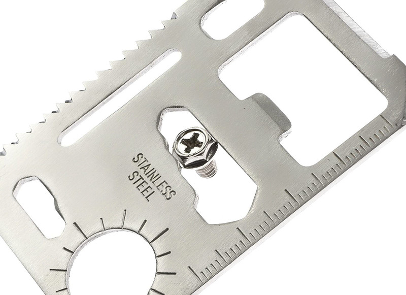 RYT Credit Card Survival Tool - 11 in One Multipurpose Beer Bottle Opener Portable Wallet Size Pocket Multitool (Black)- Gift for DIY Handyman, Father/Dad, Husband Boyfriend, Valentine Gifts for Him Credit Card Survival Tool - 11 in One Multipurpose Beer Bottle Opener Portable Wallet Size Pocket Mul