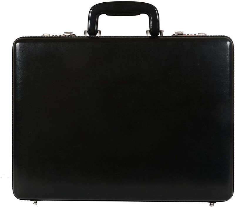IRHA Faux Leather Briefcase Bag File bag Locking Features and inner Mesh Pocket Medium Briefcase - For Men & Women(Tan)
