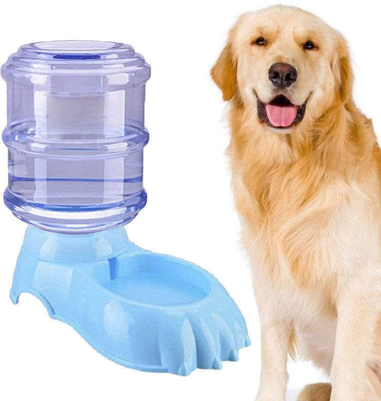 Hemovia Pet Water Dispenser Station - Replenish Pet Waterer for Dog Cat Animal Automatic Round Plastic Pet Bottle(3.5 ml L White)