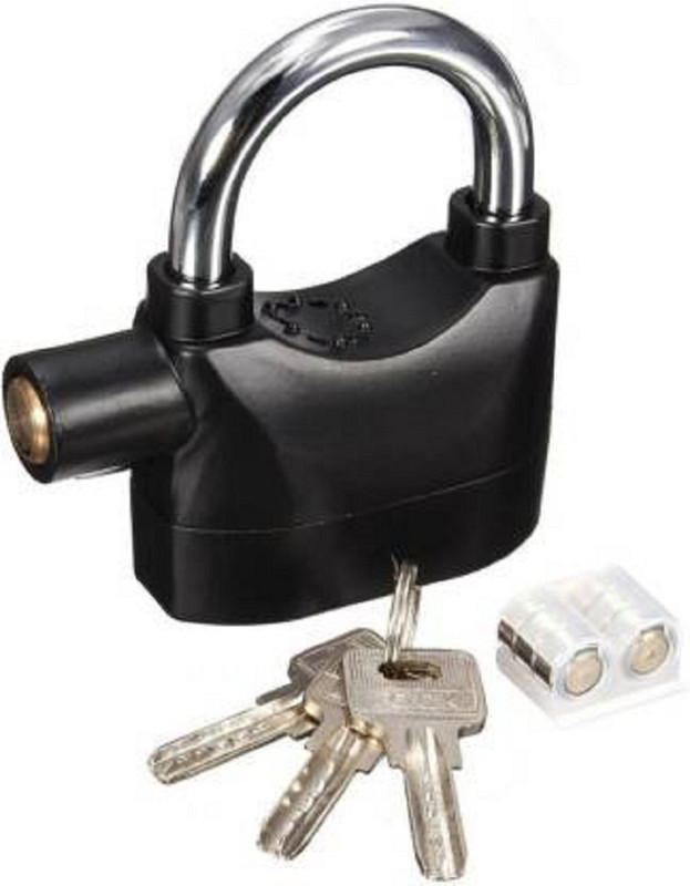 Cierie Anti Theft System Security Pad Lock with Burglar Smart Alarm Siren Motion Sensor Alarm Lock-A48 Waterproof Siren Alarm for Motorcycle Bike Bicycle Perfect Security (AL-148)(Black)