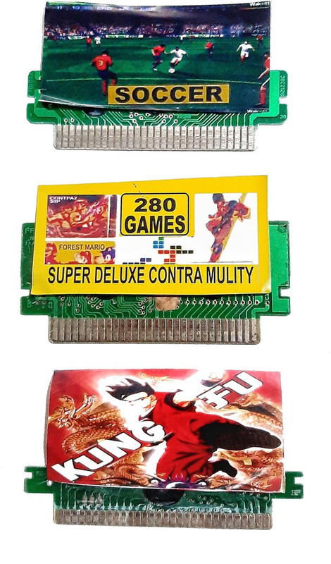 PTCMart 8 bit tv video game cassettess \soccer\ 280 in 1\ kung fu  Gaming Accessory Kit(Mullticolour, For Wii)